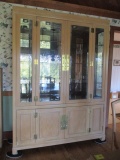 Century The Sobota Collection Lighted China Cabinet with Beveled Glass Doors