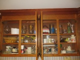 Contents of Three Kitchen Cabinets - Glasses, Plates, Mugs, Pitchers, Jars, Lotus Bowls, Salad Spinn