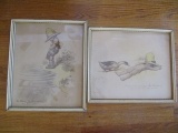 Two 1931 Camilla Framed Prints by French Artist Georges Redon