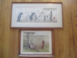 French Print of Dogs Lined Up for Water Closet and 