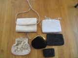 Phillippe Hand Bag, Beaded Clutch and Coin Purse, Vintage Velvet Clutch, Mesh Bag