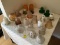 Table Lot of Vintage or Antique Mixed Glass Globes/Shades