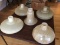 Table Lot of 5 Large Antique or Vintage Glass Lamp Globes/Shades