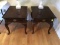 Pair of Mahogany Finish End Tables, Queen Anne