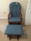 Wooden Glider Chair with Glider Foot Stool