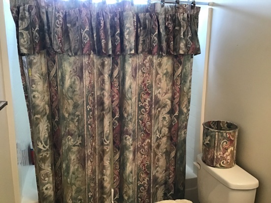 Shower Curtain with Bath Accessories Included