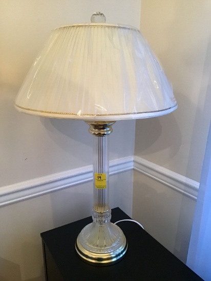 Glass and Brass Tone Finish Lamp