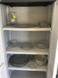 Large Lot of Clear Glassware Trays, Etc.