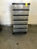 Plastic Rolling Cabinet with 6 Drawers