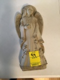Small Concrete Angel with Wall Hanger on Back
