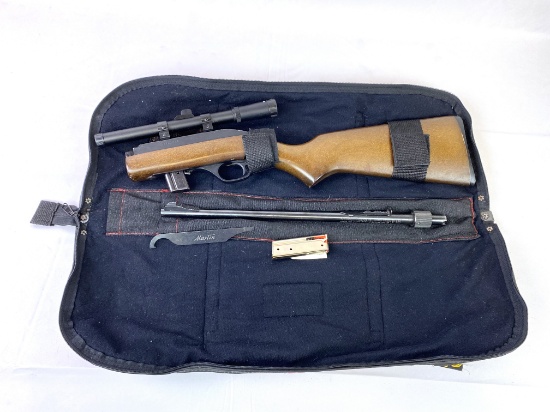 Marlin 70P "Papoose" Take Down .22LR Survival Rifle with Tasco Scope in Soft Case