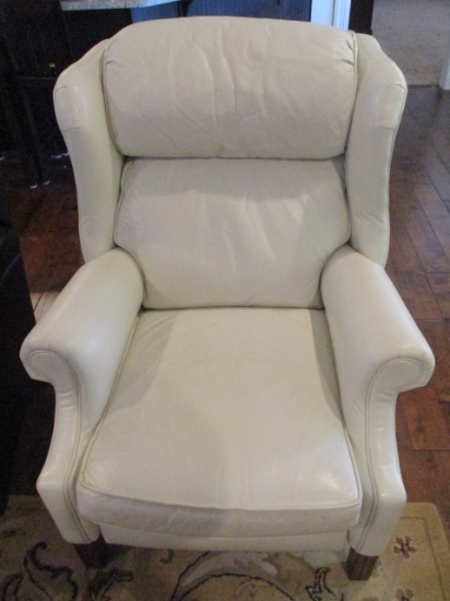 Ethan Allen Leather Wing Back Recliner