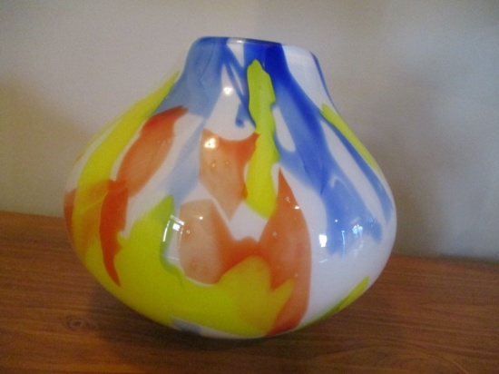 Eastern Colorful Art Glass Vase