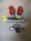 Pair of Strongway 20 Ton Hydraulic Bottle Jacks, Car Jack, Lug Wrench, Battery Charger, Fuel Cap