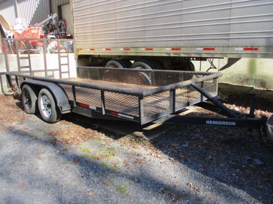 Henderson Dual Axle 7' x 16' Trailer with Wood Floor