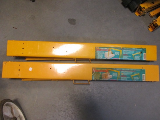 Pair of Metal Pro Adjustable Folding Sawhorses