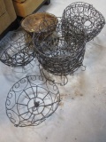 15 Black Coated Hanging Basket Frames