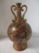 Gilded Pottery Double-Handled Vase With Intentional Crackling