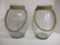 Pair Of Glass Vases With Nautical Accent Handles