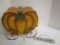 Wooden Pumpkin Carriage Planter And 