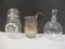 Crystal Stoppered Bottle, Water Ser, And Gold Accent Creamer