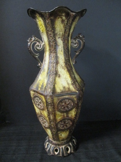 Embossed Metal Vase
