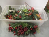 Nice Lot Of Christmas Swag And Miscellaneous Stems