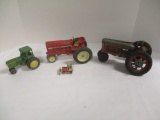 Hubley, International, John Deer Metal Toy Tractors
