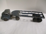 Smith Miller Metal Toy Truck With Flatbed Trailer.