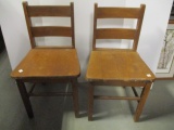 Pair Of Vintage Children's Chairs