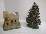 Ceramic Lighted Tree And House