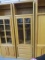 Thornwood Oak Glass Door Display/Electronic Equipment Cabinet