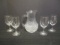 Glass Pitcher and Four Wine Glasses