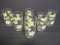 Six Vintage Libbey Daisy and Butterfly Glasses