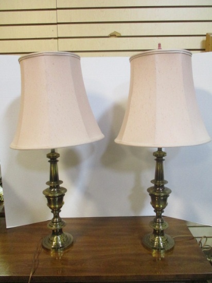 Pair of Antique Brass Table Lamps