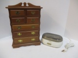Musical Wood Jewelry Box and Blitz Jewelry Cleaner