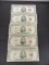 Lot of (5) 1963 $5 Red Seals
