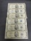 Lot of (6) 1953 $5 Blue Seals