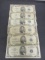 Lot of (6) 1953 $5 Blue Seals