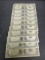 Lot of (10) 1957 $1 Silver Certificate Blue Seals