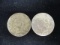 Lot of 2- 1923 Peace Silver Dollars
