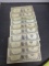 Lot of (10) 1957 $1 Silver Certificate Blue Seals