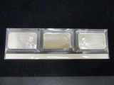 (2) 1 oz. .999 Pure Silver Bars & (1) 25 grams  .999 Pure Silver bar