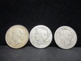 3 Peace Silver Dollars- 1923, 1923S, 1924