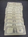 Lot of (10) 1957 $1 Silver Certificate Blue Seals