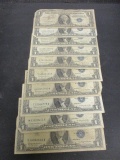 Lot of (10) 1957 $1 Silver Certificate Blue Seals