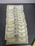 Lot of (15) 1957A $1 Silver Certificates- Blue Seals