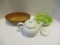 1960 Lane & Co. Divided Dish, McCoy 1425 Dish and White Teapot with Extra Lid