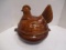 Vintage Ceramic Chicken Roaster Marked Calf. USA CF 37