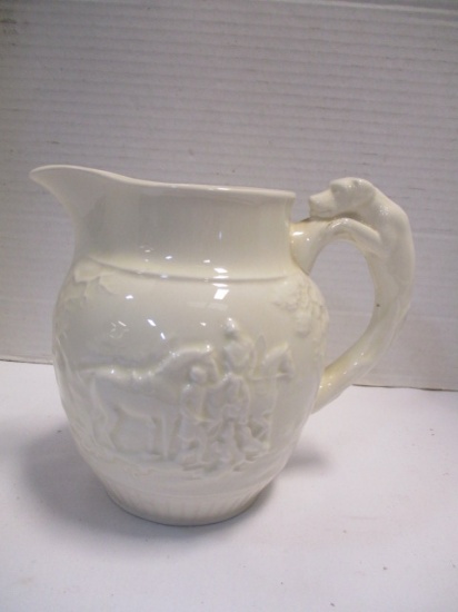 Wedgewood Pitcher with Hunt Scene Relief